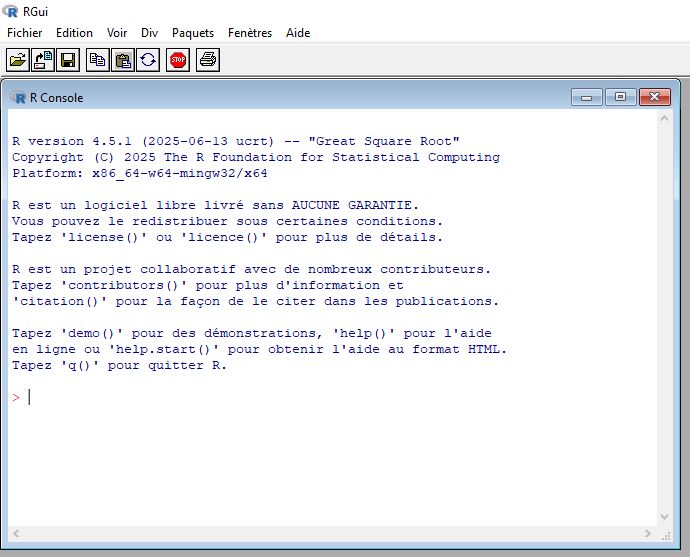 L'interface graphique de R (RGui)